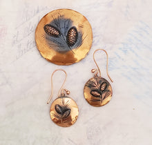 Vintage Artisan Copper with Pine Cones Set