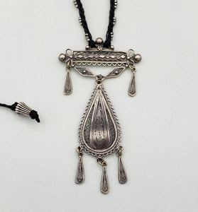 Salvaged Antique Sterling Filigree Pendant Necklace from J Leslie Designs